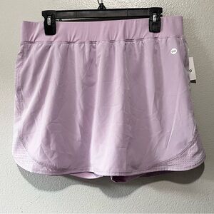 DIP-NWT Lavender Women's Athletic Skirt with Under Shorts Size L